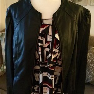 🌻Elle Black Faux Leather Jacket, Size XL 🌻